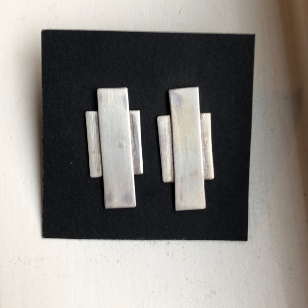 Rustic cross earrings